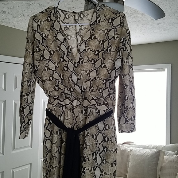 Zara Basic Python Print Jumpsuit NWOT - Picture 1 of 7